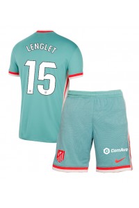 Atletico Madrid Clement Lenglet #15 Babyklær Borte Fotballdrakt til barn 2024-25 Korte ermer (+ Korte bukser)